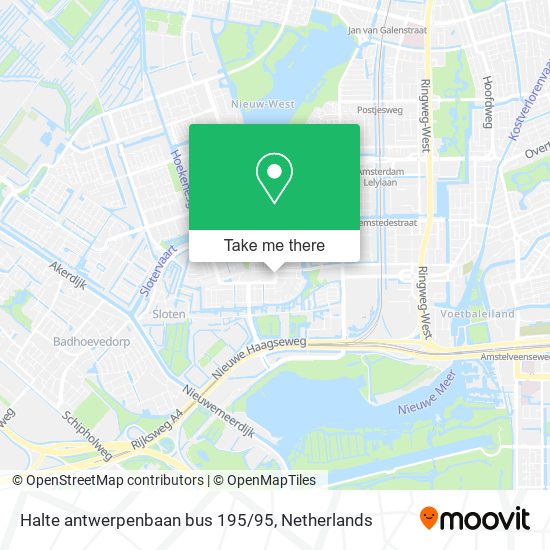 Halte antwerpenbaan bus 195/95 map