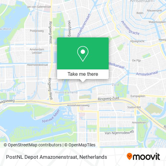 PostNL Depot Amazonenstraat map