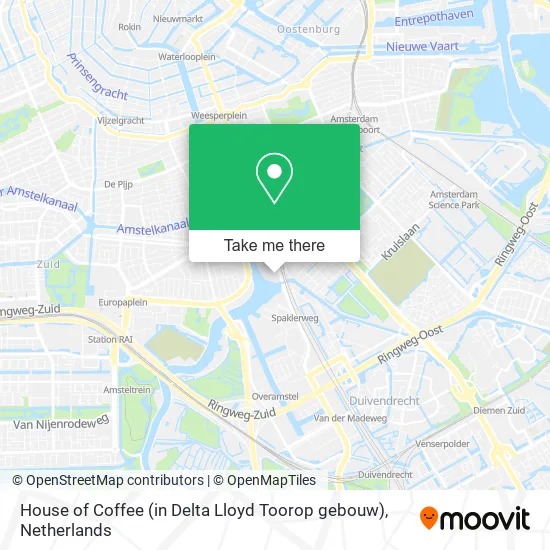 House of Coffee (in Delta Lloyd Toorop gebouw) Karte