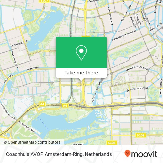 Coachhuis AVOP Amsterdam-Ring map