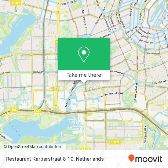 Restaurant Karperstraat 8-10 map