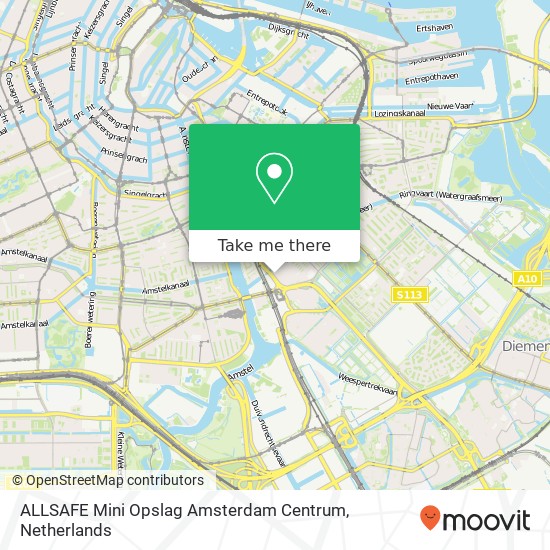 ALLSAFE Mini Opslag Amsterdam Centrum Karte