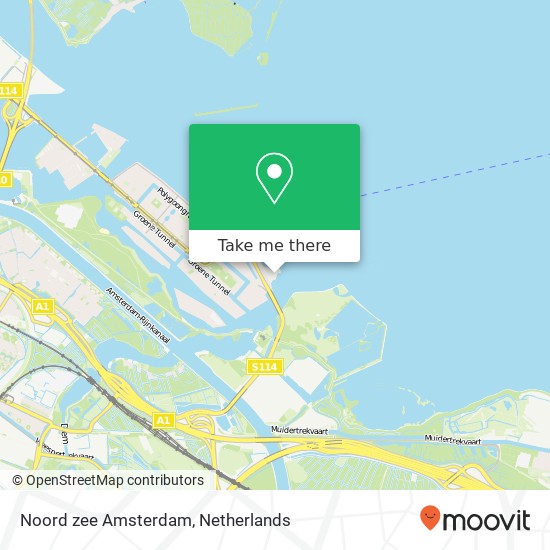 Noord zee Amsterdam map