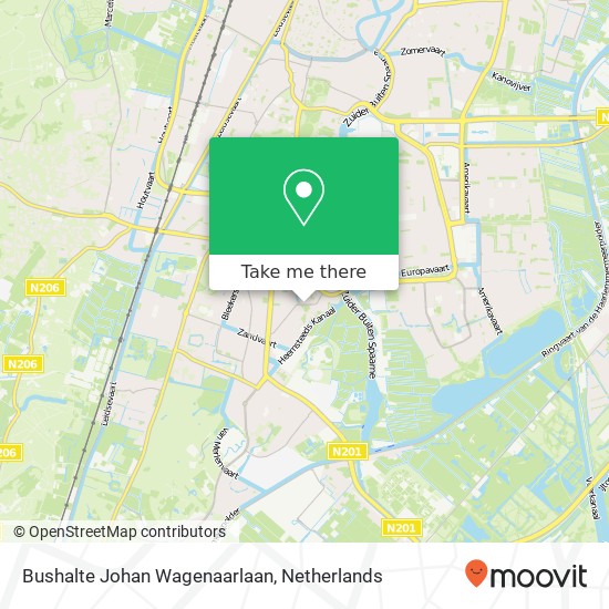 Bushalte Johan Wagenaarlaan map