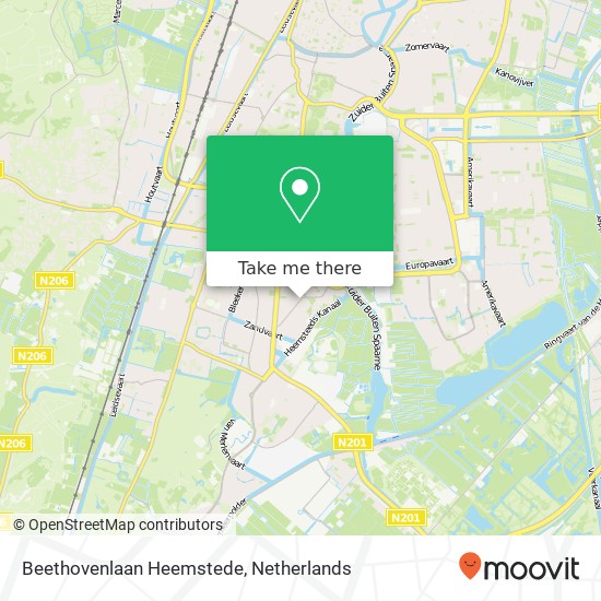 Beethovenlaan Heemstede map