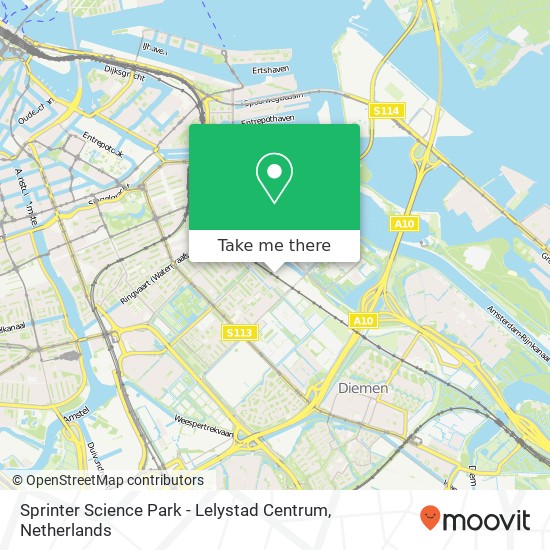 Sprinter Science Park - Lelystad Centrum Karte
