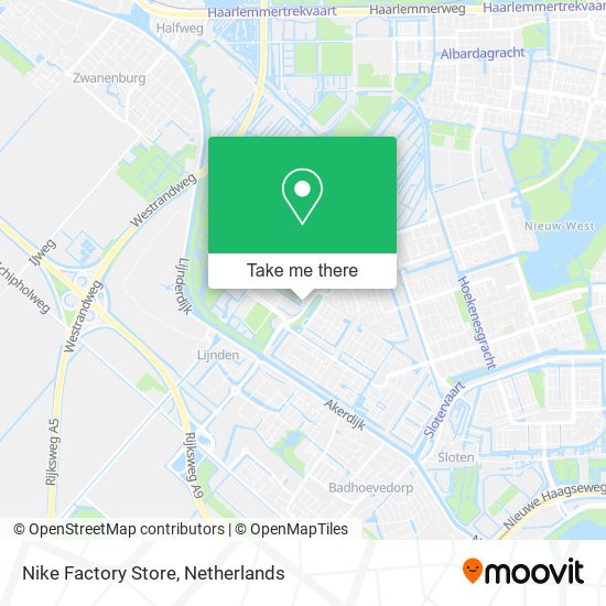 How to to Nike Factory Store in Amsterdam by Bus, Light Rail, Train Metro?