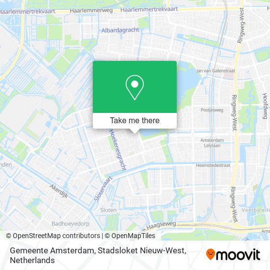 Gemeente Amsterdam, Stadsloket Nieuw-West map