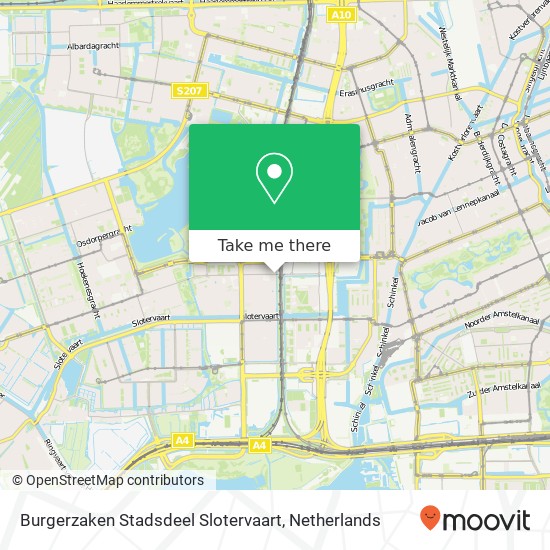 Burgerzaken Stadsdeel Slotervaart map