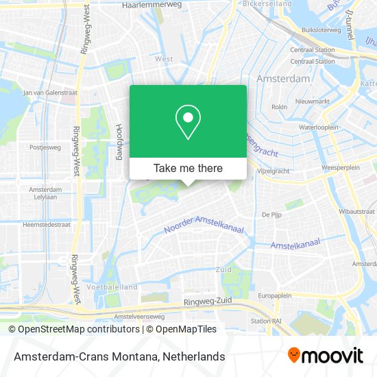 Amsterdam-Crans Montana Karte