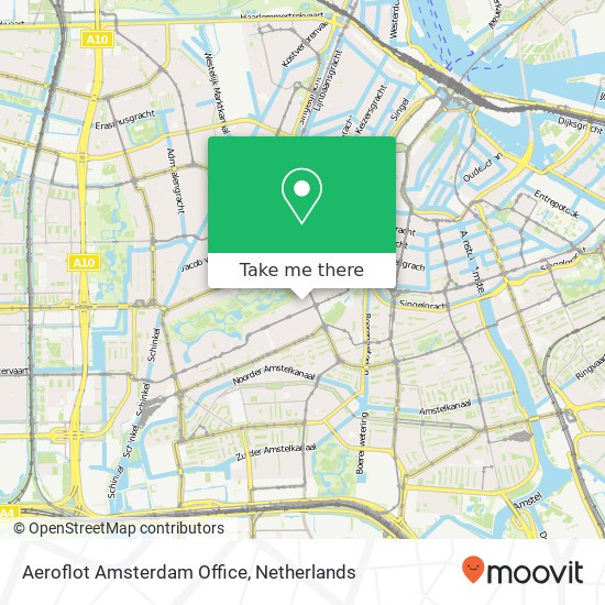 Aeroflot Amsterdam Office map