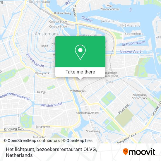 Het lichtpunt, bezoekersrestaurant OLVG map