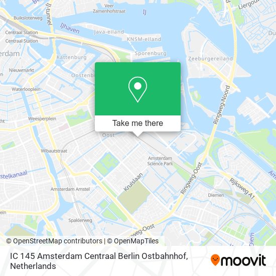 IC 145 Amsterdam Centraal Berlin Ostbahnhof map