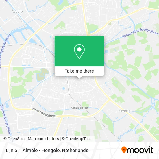 Lijn 51: Almelo - Hengelo Karte