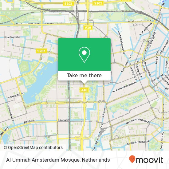 Al-Ummah Amsterdam Mosque map