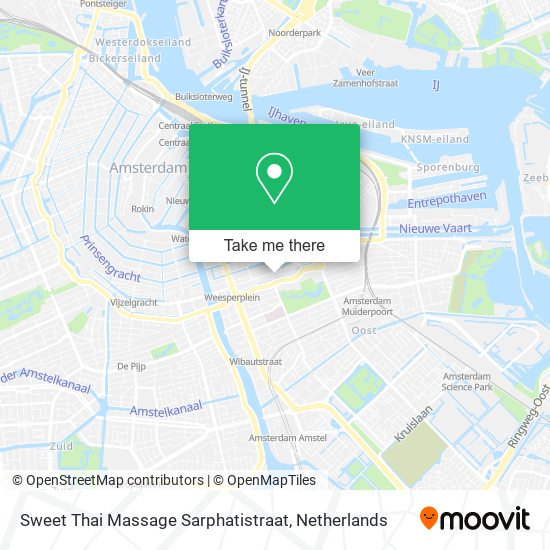 Sweet Thai Massage Sarphatistraat map