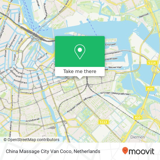 China Massage City Van Coco map