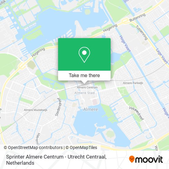 Sprinter Almere Centrum - Utrecht Centraal Karte