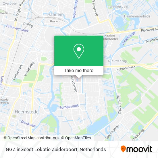 GGZ inGeest Lokatie Zuiderpoort map