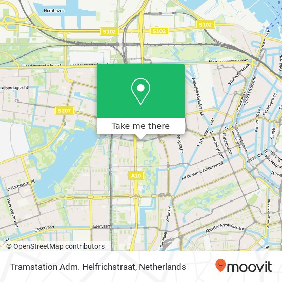 Tramstation Adm. Helfrichstraat Karte