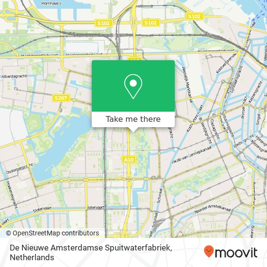 De Nieuwe Amsterdamse Spuitwaterfabriek map