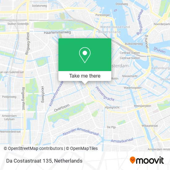 Da Costastraat 135 map