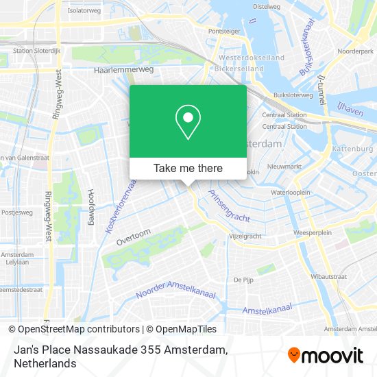 Jan's Place Nassaukade 355 Amsterdam map