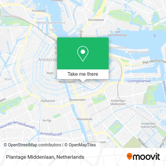 Plantage Middenlaan map