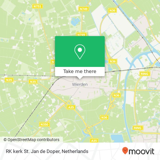 RK kerk St. Jan de Doper map