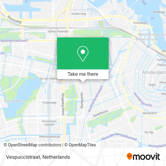 Vespuccistraat map