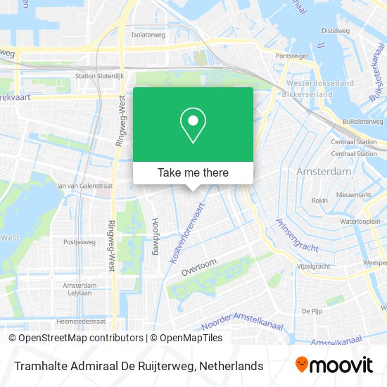Tramhalte Admiraal De Ruijterweg map