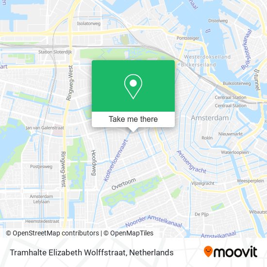 Tramhalte Elizabeth Wolffstraat map