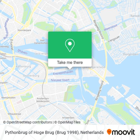 Pythonbrug of Hoge Brug (Brug 1998) map