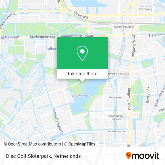 Disc Golf Sloterpark map