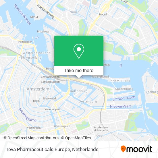How to get Teva Pharmaceuticals Europe in Amsterdam by Train, Light Rail or Metro?