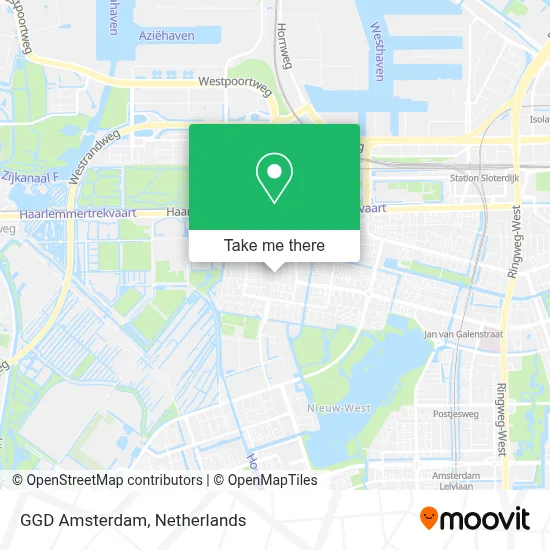 GGD Amsterdam map
