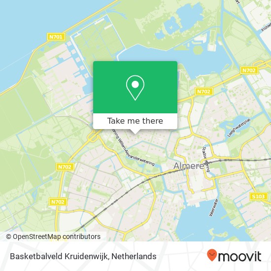 Basketbalveld Kruidenwijk map