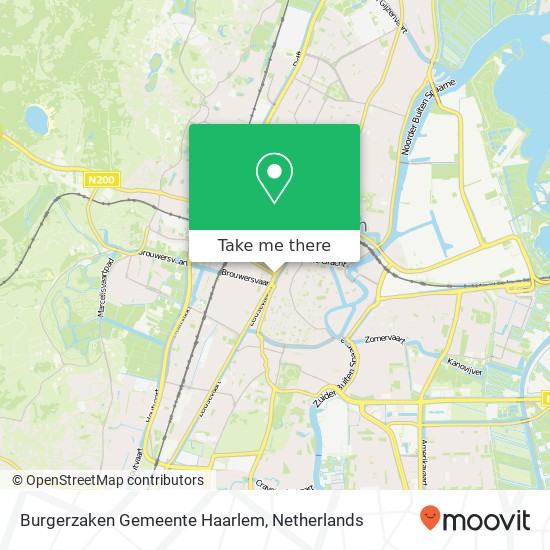 Burgerzaken Gemeente Haarlem map