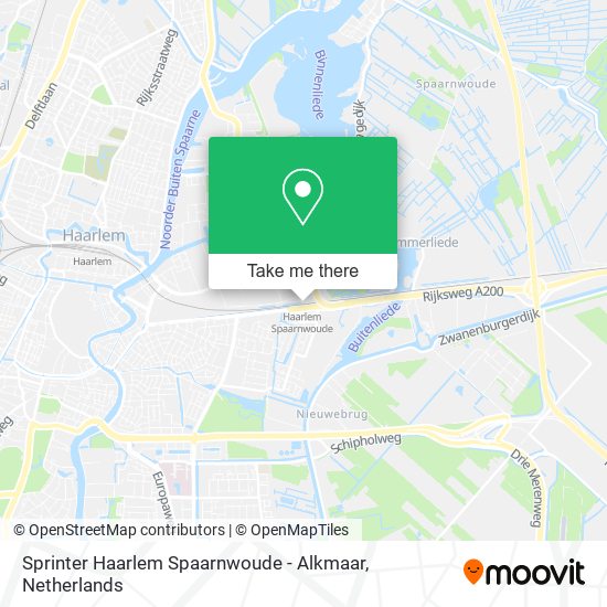 Sprinter Haarlem Spaarnwoude - Alkmaar map