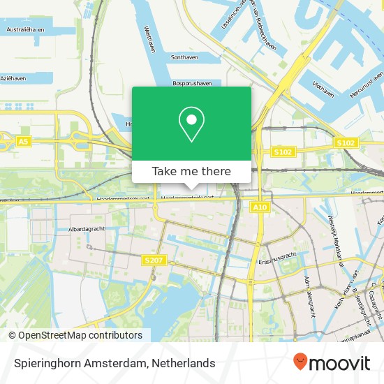 Spieringhorn Amsterdam map