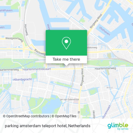 parking amsterdam teleport hotel Karte
