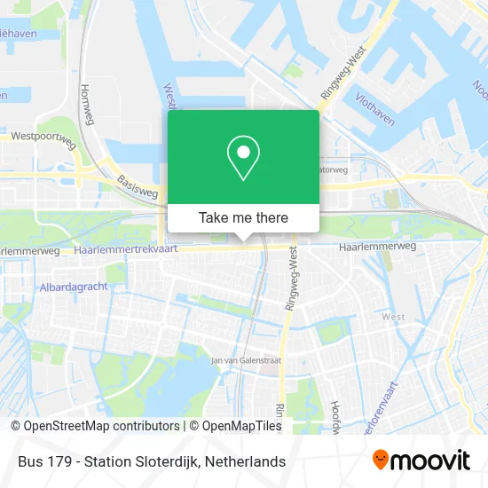 Bus 179 - Station Sloterdijk map