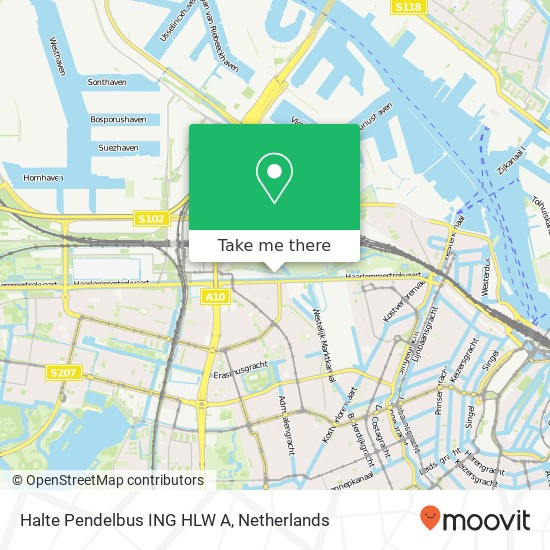 Halte Pendelbus ING HLW A map