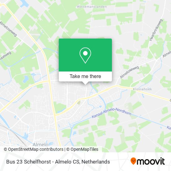 Bus 23 Schelfhorst - Almelo CS map