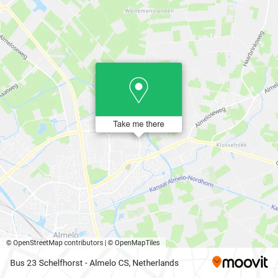 Bus 23 Schelfhorst - Almelo CS map