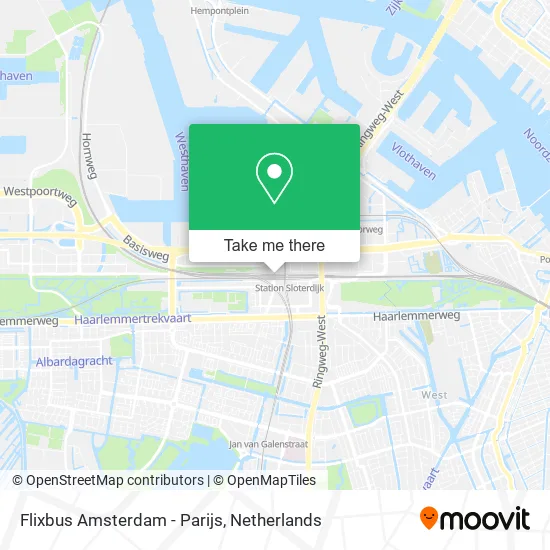 Flixbus Amsterdam - Parijs Karte
