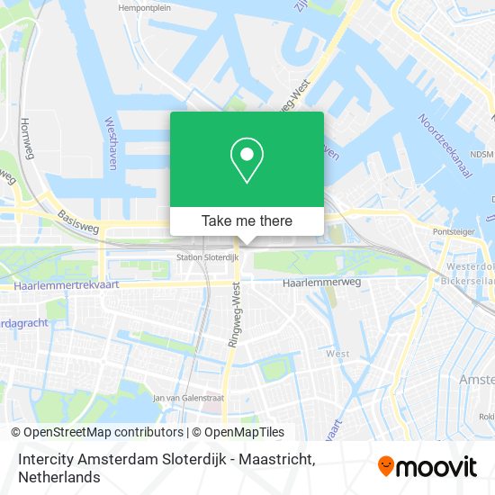 Intercity Amsterdam Sloterdijk - Maastricht map