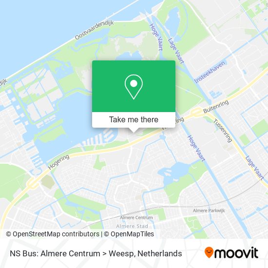 NS Bus: Almere Centrum > Weesp map