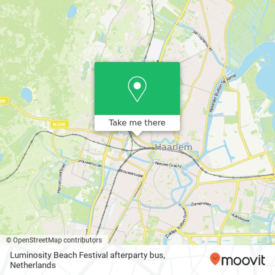 Luminosity Beach Festival afterparty bus map