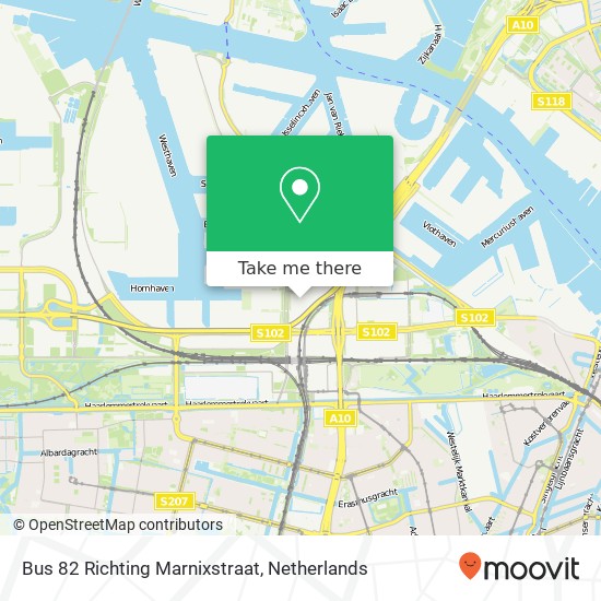 Bus 82 Richting Marnixstraat map